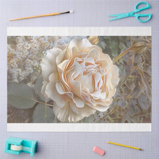 Gold Silk Unique Roos Art Dream Tissuepapier (Craft)