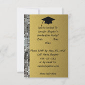 Gold & Silver 2014 Graduation Invitations Kaart (Achterkant)