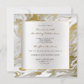 Gold Silver Abstract Marble Gray Birthday Party Kaart (Voorkant)