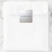 Gold Silver-add Jouw tekst hier boven aanpassen Vierkante Sticker (Tas)