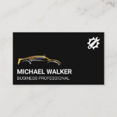 Gold Silver Auto Logo | Tandwielmoersleutel Visitekaartje (Voorkant)