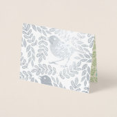 Gold Silver  BIRD- en LEAF-patroon Folie Kaarten (Voorkant)
