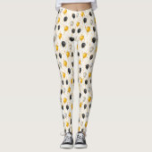 Gold Silver Black-ballonnen Confetti Glitter Leggings (Voorkant)