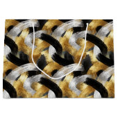 Gold Silver Black Christmas Celebration Groot Cadeauzakje (Voorkant)