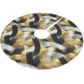 Gold Silver Black Christmas Celebration Kerstboom Rok (Gekanteld)