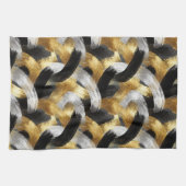 Gold Silver Black Christmas Celebration Theedoek (Horizontaal)