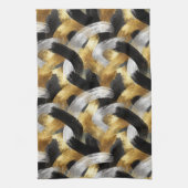 Gold Silver Black Christmas Celebration Theedoek (Verticaal)