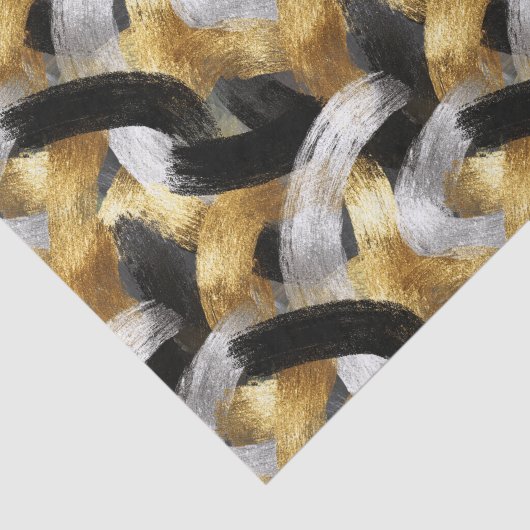 Gold Silver Black Christmas Celebration Tissuepapier (Detail)