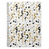 Gold Silver Black Confetti Notitieboek (Voorkant)