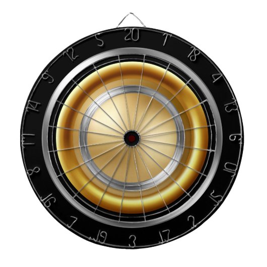 Gold, Silver & Black Dartbord (Voorkant)