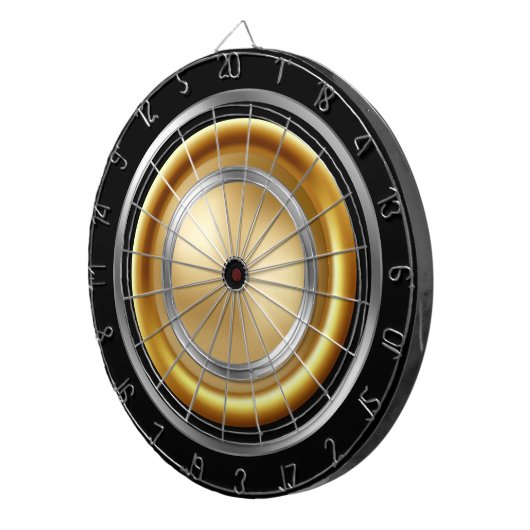 Gold, Silver & Black Dartbord (Voorkant Rechts)