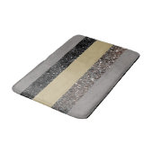 Gold Silver Black Glitter Glam Stripes #1 (Faux Gl Badmat (Gekanteld)