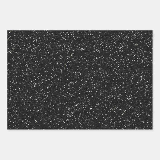 Gold Silver Black Glitter Inpakpapier Vel (Voorkant 3)