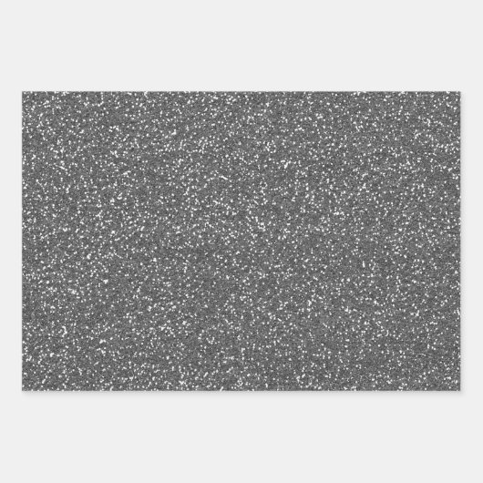 Gold Silver Black Glitter Inpakpapier Vel (Voorkant 2)