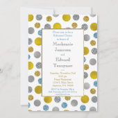 Gold Silver Blue Stippen Rehearings Kaart (Voorkant)