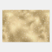 Gold Silver Blue White Snowflakes Inpakpapier Vel (Voorkant)