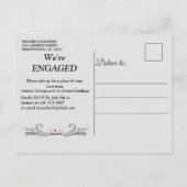 Gold-Silver-Brass  Decor Verloving Uitnodiging Briefkaart (Achterkant)