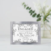 Gold-Silver-Brass  Decor Verloving Uitnodiging Briefkaart (Staand voorkant)