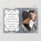 Gold-Silver-Brass Verloving Kaart (Voorkant)