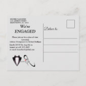 Gold-Silver-Brass Verloving voor modern design Uitnodiging Briefkaart (Achterkant)