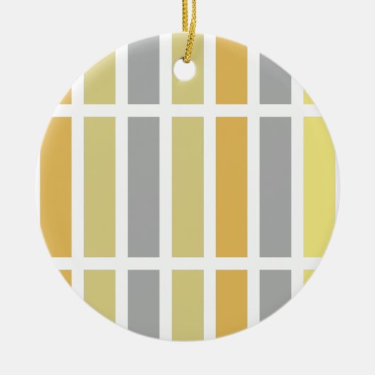 Gold Silver Bronze Metalen Hues Keramisch Ornament (Voorkant)