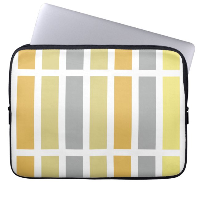 Gold Silver Bronze Metalen Hues Laptop Sleeve (Voorkant)