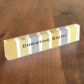 Gold Silver Bronze Metalen Hues Naambordje (Zijkant)