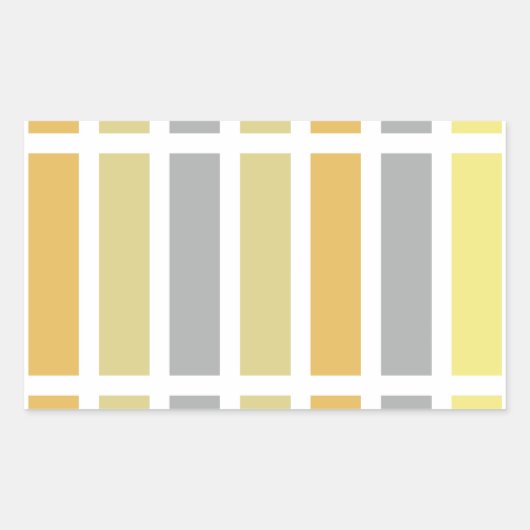 Gold Silver Bronze Metalen Hues Rechthoekige Sticker (Voorkant)