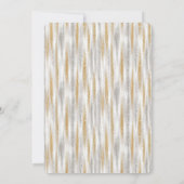 Gold Silver Chic Glam Glitzy Stripes Birthday Kaart (Achterkant)