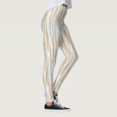 Gold Silver Chic Glam Glitzy Stripes Leggings (Rechts)