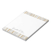 Gold Silver Chic Glam Glitzy Stripes Sparkle Notitieblok (Linkerzijde)