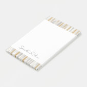 Gold Silver Chic Glam Glitzy Stripes Sparkle Post-it® Notes (Schuin)