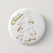 Gold & Silver Chrismas - boom Ronde Button 5,7 Cm (Voorkant)