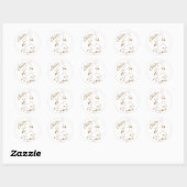 Gold & Silver Chrismas - boom Ronde Sticker (Vel)