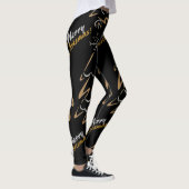 Gold & Silver Chrismas Tree (zwart) Leggings (Rechts)