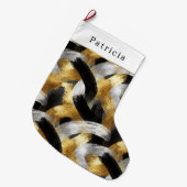 Gold Silver Christmas Black Celebration Grote Kerstsok (Voorkant (Hangend))