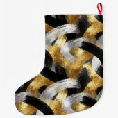 Gold Silver Christmas Black Celebration Grote Kerstsok (Achterkant)