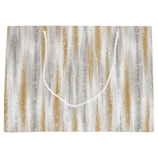 Gold Silver Christmas Celebration Groot Cadeauzakje (Voorkant)