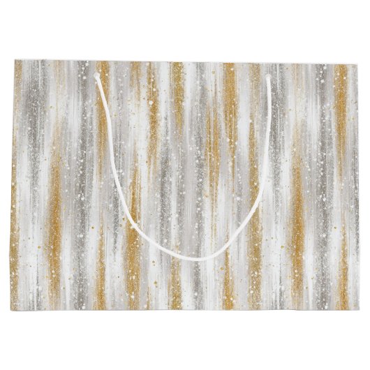 Gold Silver Christmas Celebration Groot Cadeauzakje (Achterkant)