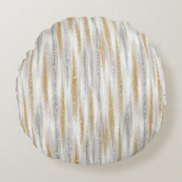 Gold Silver Christmas Celebration Rond Kussen