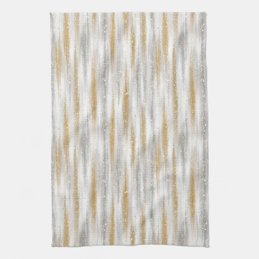 Gold Silver Christmas Celebration Theedoek (Verticaal)