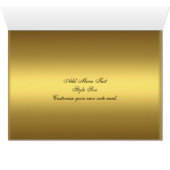 Gold Silver Diamond Black Jewel Menu Note Kaart (Binnen Horizontaal (Onder))