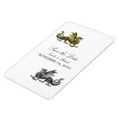 Gold Silver Dragon bewaart de Datummagneet Magneet (Linkerzijde)