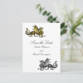 Gold Silver Dragon bewaart het Briefkaart Datum (Staand voorkant)