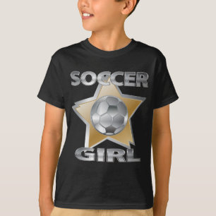 Gold Silver-effect voetbalster T-shirt