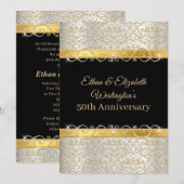 Gold Silver en Black Diamond 50e Jubileum Kaart (Voorkant / Achterkant)