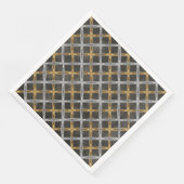 Gold, Silver en Black Laced Pattern Servet (Hoek)