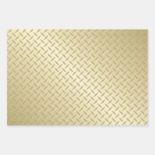 Gold Silver en Bronze Diamond Bord Pattern Inpakpapier Vel (Voorkant)