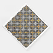 Gold, Silver en Grey Laced Diamonds Pattern Servet (Hoek)