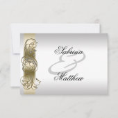 Gold Silver  Formele Ontvangkaart Kaart (Voorkant)